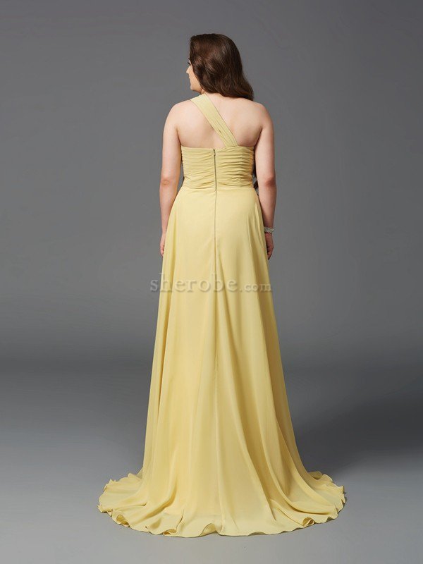 Prinzessin Empire Taille Sweep train Chiffon Ballkleid mit Reißverschluss - Bild 2