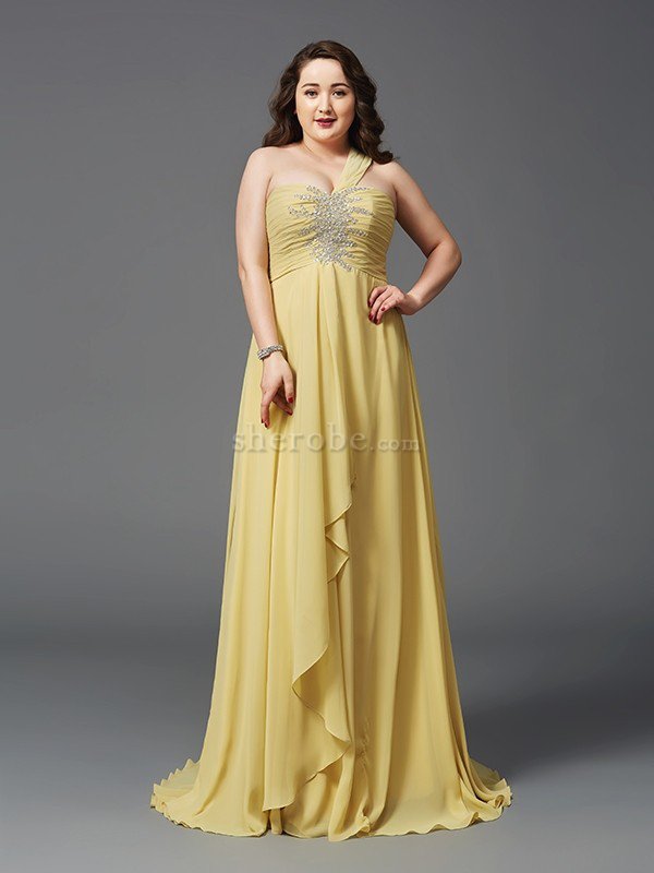 Prinzessin Empire Taille Sweep train Chiffon Ballkleid mit Reißverschluss - Bild 3