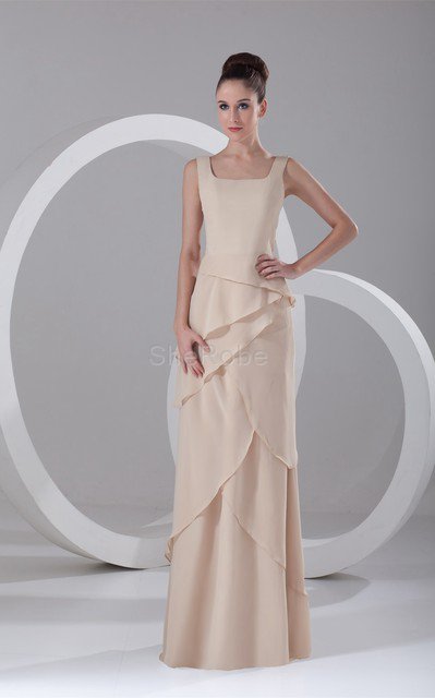 Robe mère de mariée modeste delicat croisade manche nulle avec chiffon - Photo 1