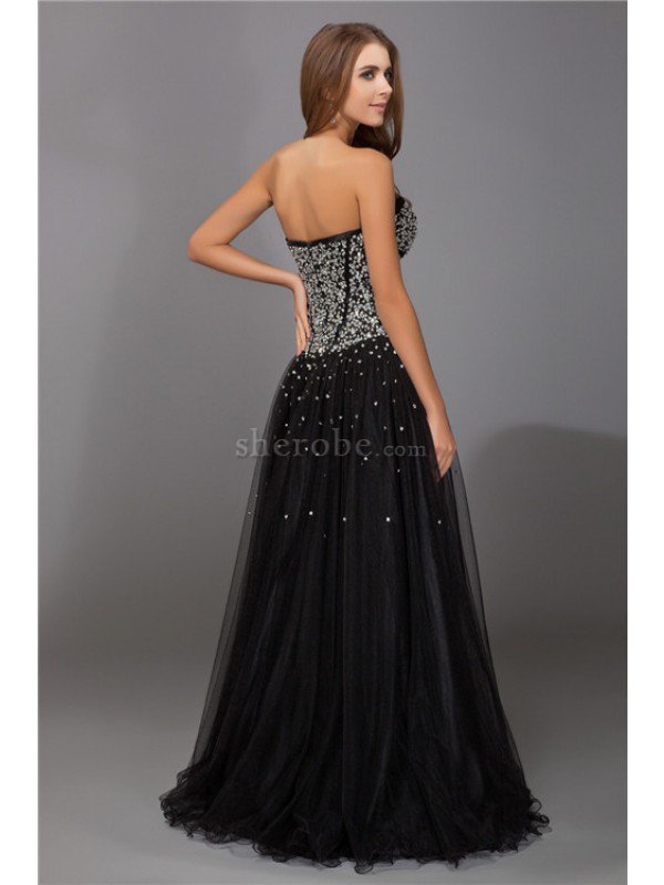 Robe de soirée moderne longue col en forme de cœur en satin manche nulle - Photo 2