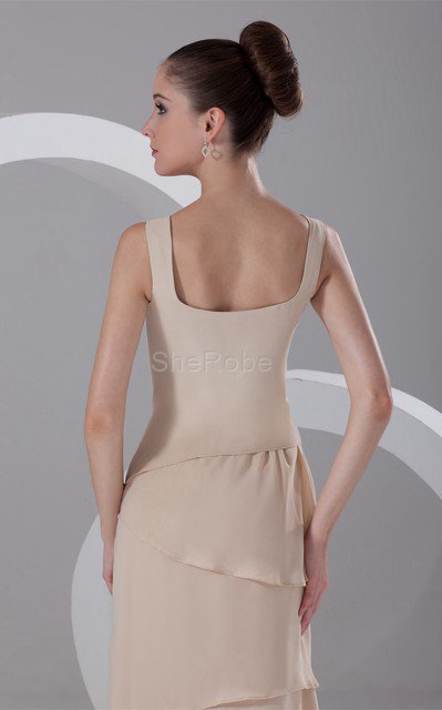 Robe mère de mariée modeste delicat croisade manche nulle avec chiffon - Photo 7